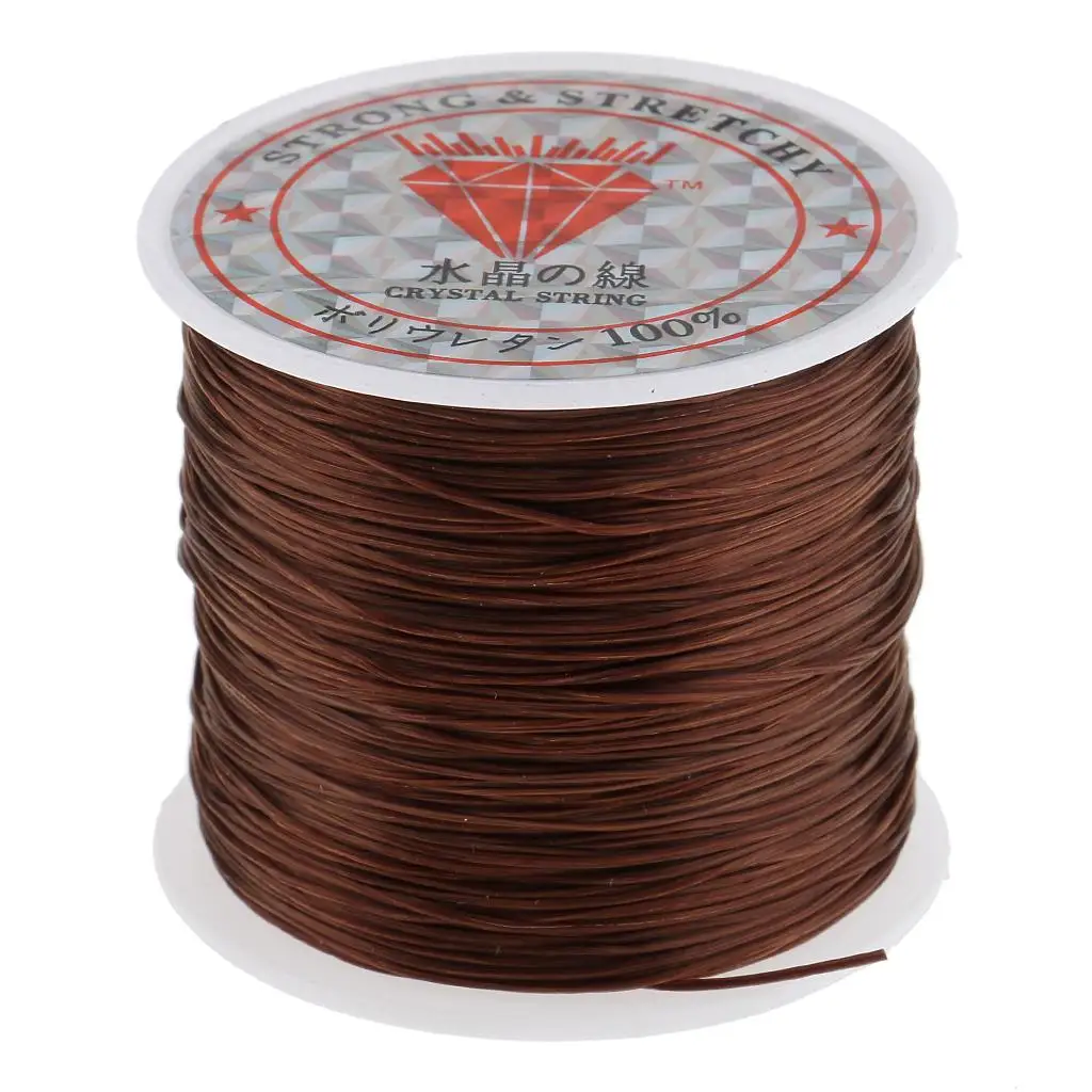 

3X 60M Salon Crystal Elastic String for Hair Thread Making Weaving Brown