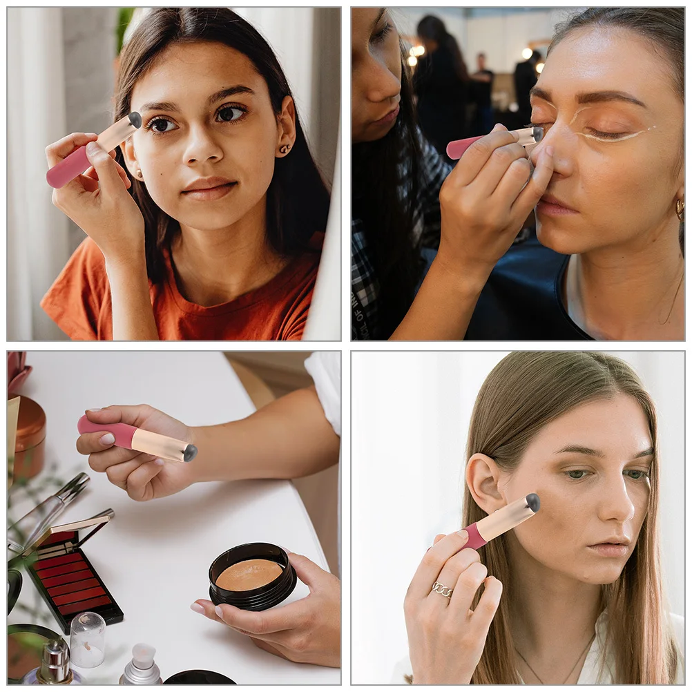 4-teiliges kleines Lippenpinsel-Set, professionelles ergonomisches Design für Lippenstift, Glanzbalsam, Concealer, Make-up-Tools, Lippenpinsel