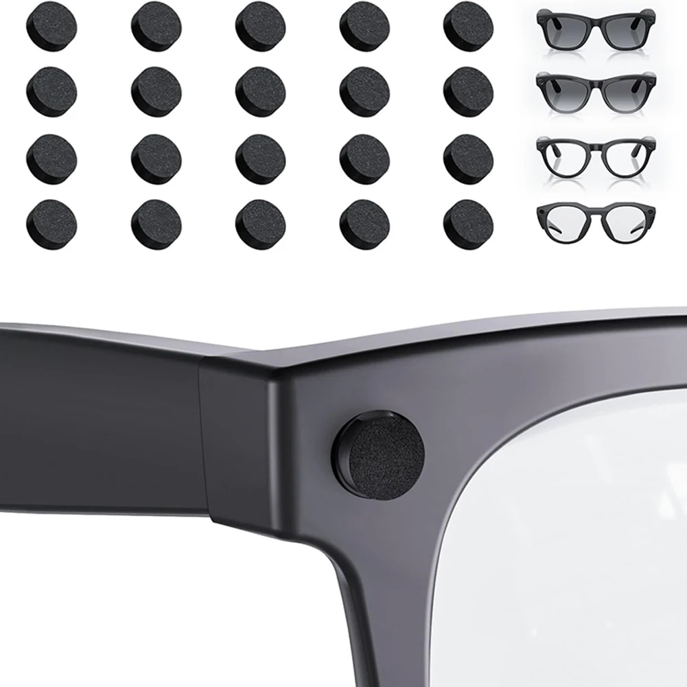 

Black LED Light Blocker Covers 20pcs for RayBan For Meta Smart Glasses for Wayfarer for Skyler for Headliner Privacy