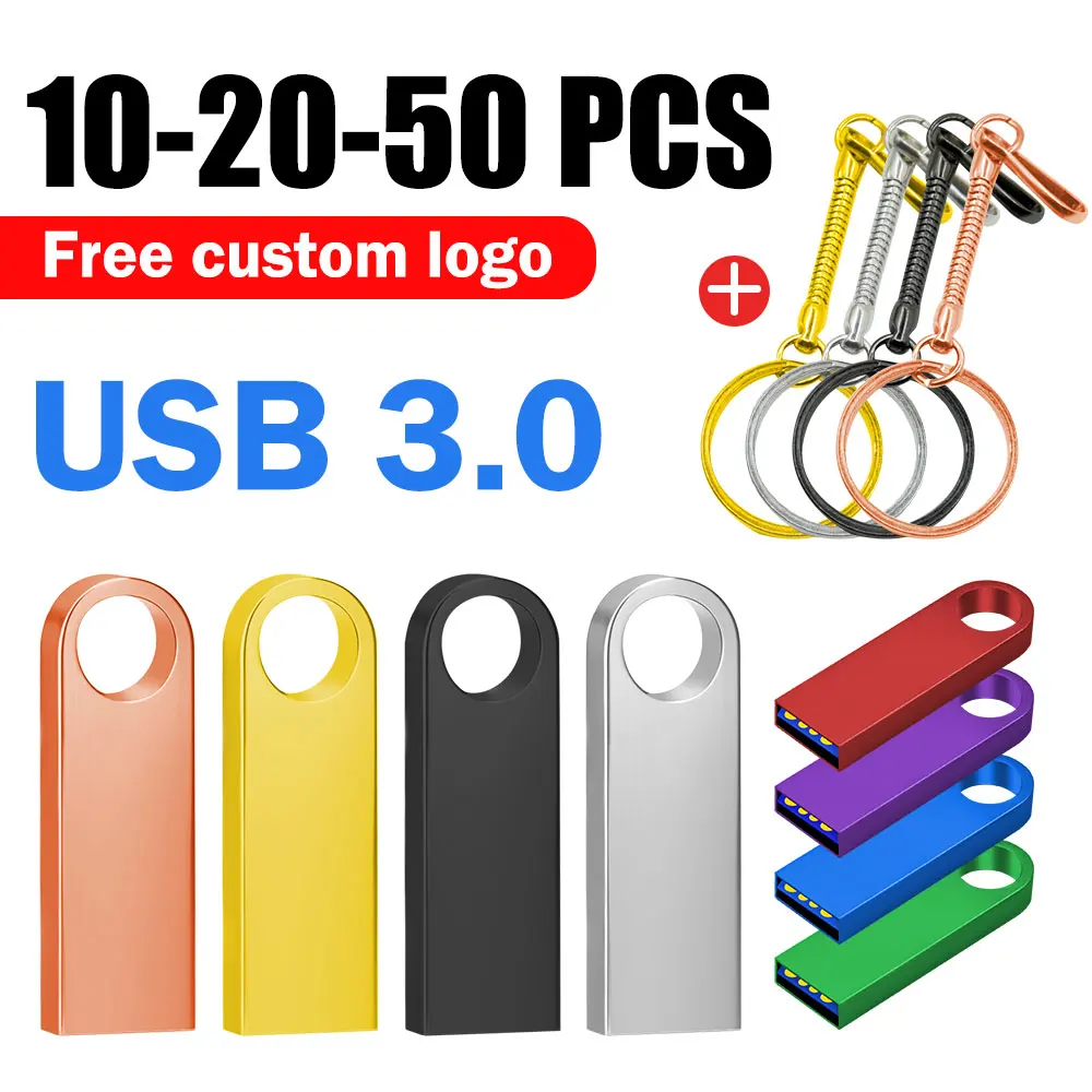 

10/20/50 шт./лот, бесплатный логотип, флэш-накопитель USB, креативный золотой ключ, USB 3,0, USB-накопитель, 4 ГБ, 8 ГБ, 16 ГБ, 32 ГБ, 64 ГБ, флэш-накопитель