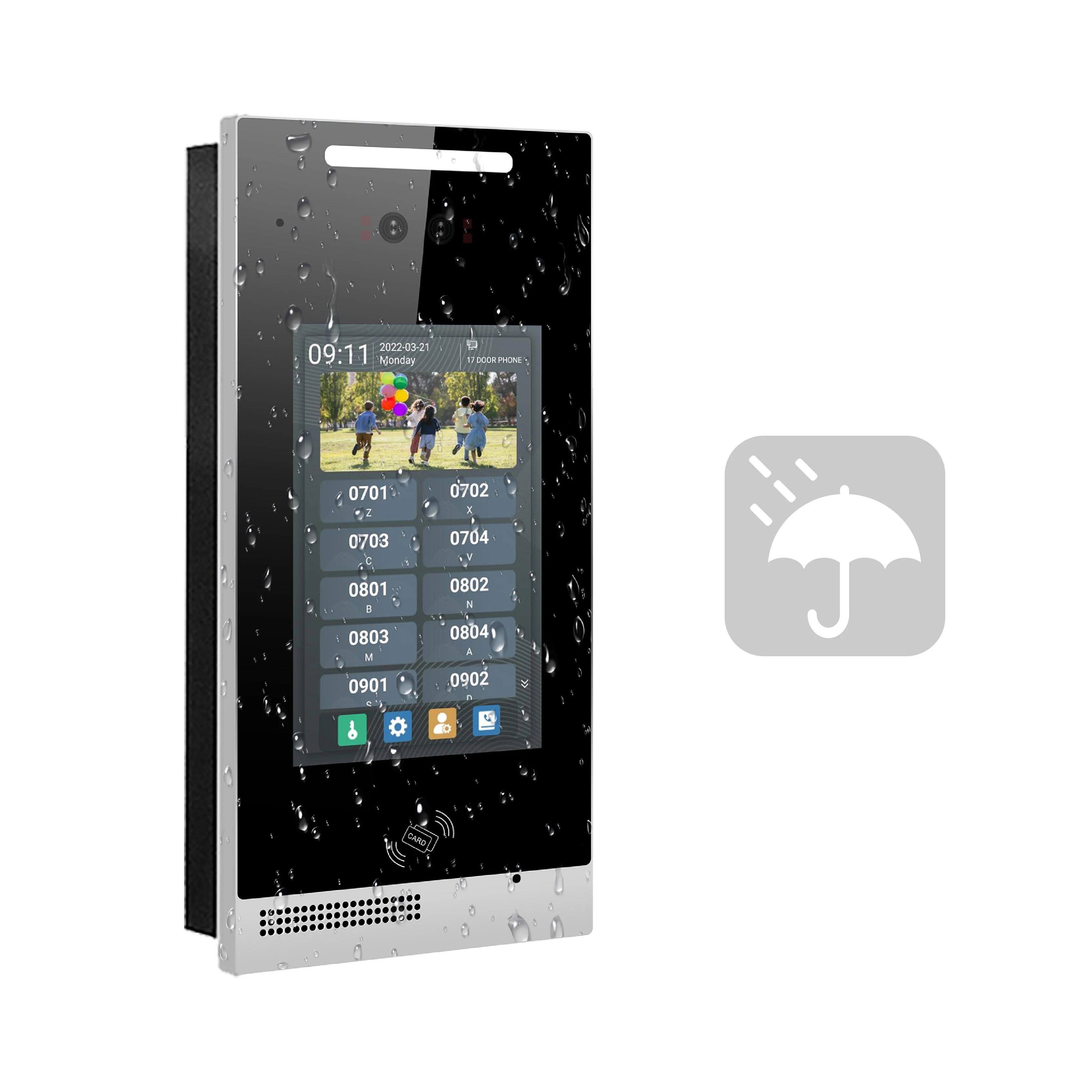 Security IP Intercom Camera Video Door Phone for Apartment Building, Compatible with Tuya App, Wired Doorbell.