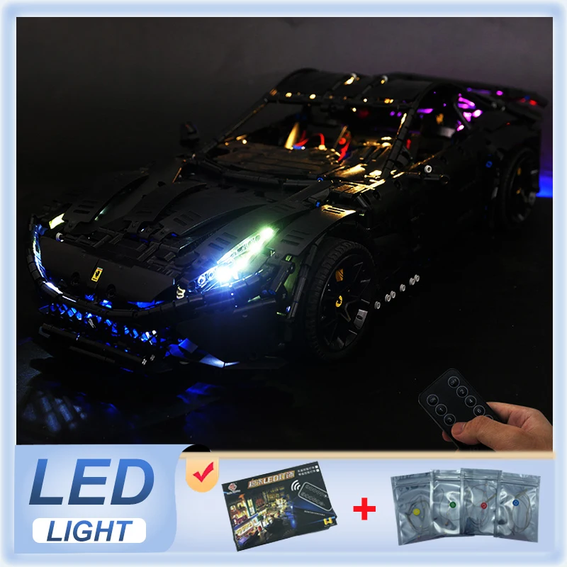 DIY RC LED Light Kit For LEGO 91102 Technical Sports Car  (Only LED Light,Without Blocks Model)