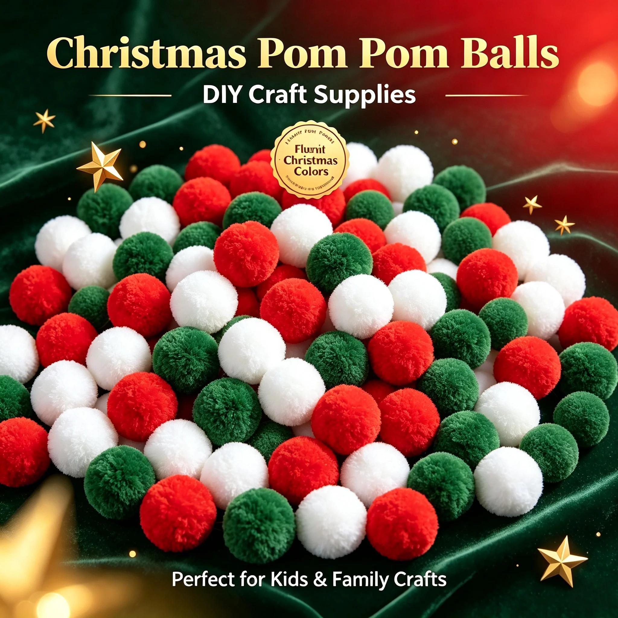 Cosplay Prop Diy - Weihnachtsmann Rot Weiß Grün Hochelastische Flauschige