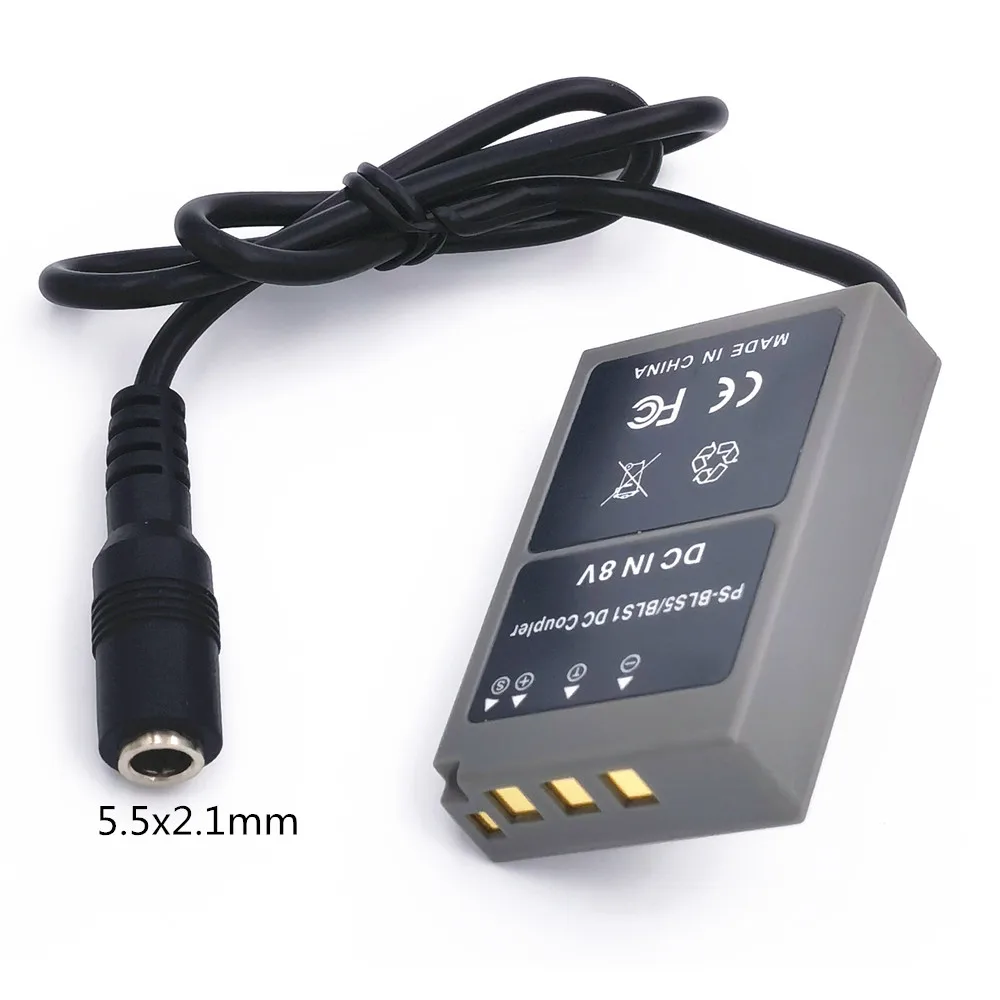 5V USB Convertor+BLS1 BLS1 BLS5 DC Coupler BLS-1 BLS-5 Dummy Battery for Olympus E-P1 E-P2 E-P3 E-PL1 Cameras