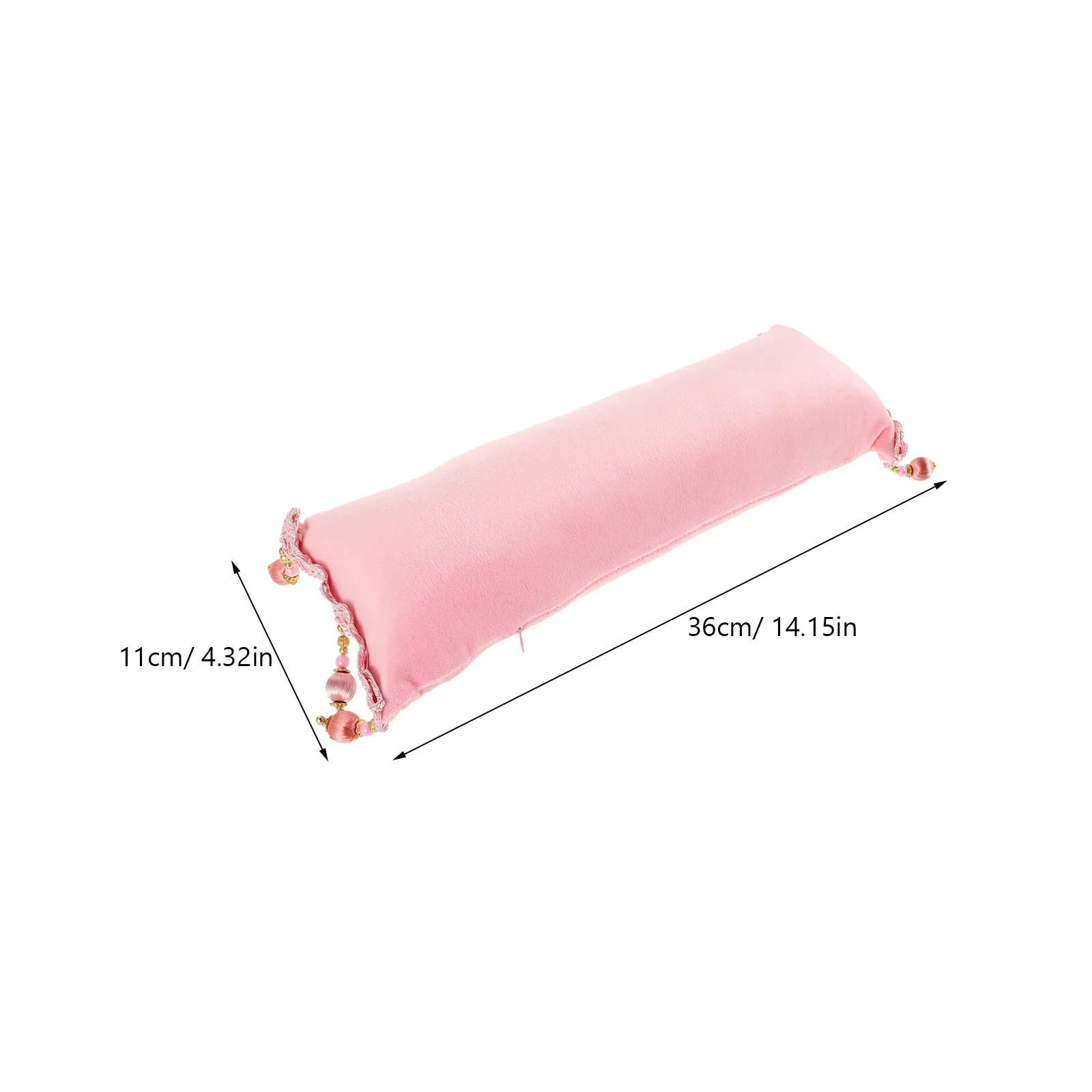 Travesseiro de descanso de mão para unhas com design elegante com borla, capa removível, esponja macia, descanso de braço confortável para manicure e tecnologia de unhas