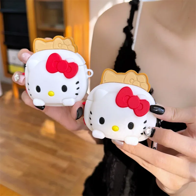 Miniso Cartoon Sanrio Earphone Cover Hello Kittys Accessories Cute Beauty Anime Apply Airpods Pro123 Silicone Toys for Girl Gift