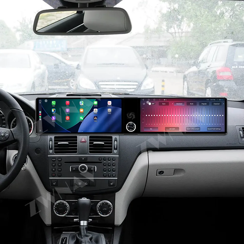

Car Radio Android 13 GPS Navigation CarPlay Dual 12.3 inch Touch Screen For Mercedes-Benz C W204 2007-2010 Androidauto Head Unit