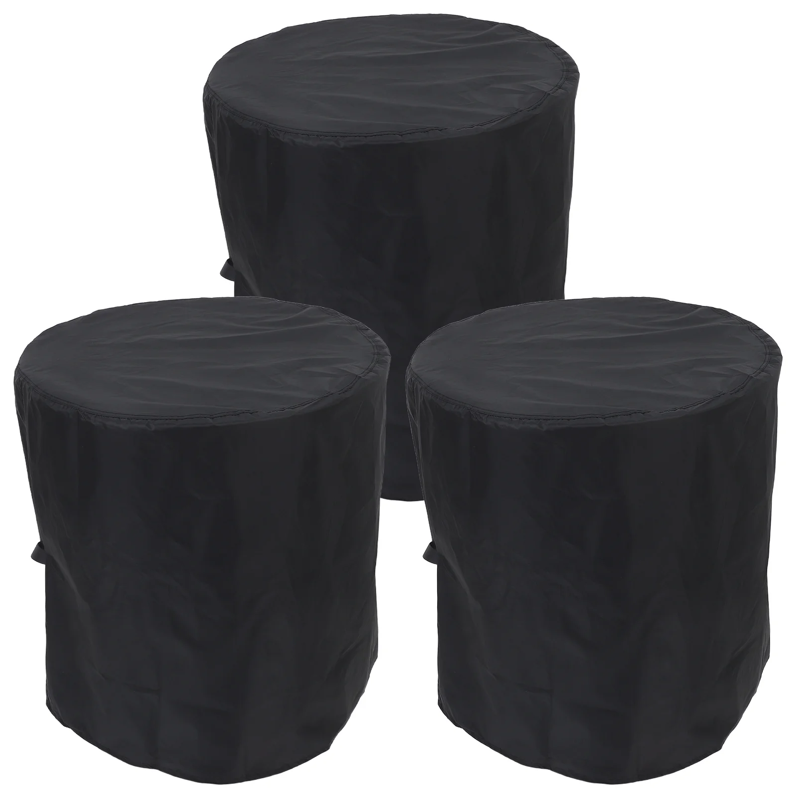 

3pcs Water Bucket Protective Cover 55 Gallon 210D Oxford Cloth Waterproof Dustproof Outdoor Rain Barrel Hood For Garden Storage