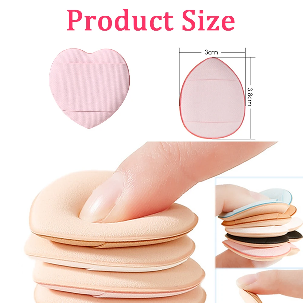 30/50 Stuks Mini Vinger Puff Foundation Kleine Luchtkussen Poeder Spons Gezicht Concealer Cosmetische Applicator Schoonheid Make-Up Tools