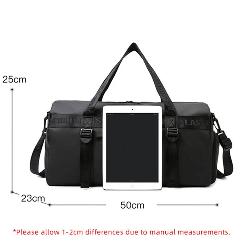 Imagem -06 - Travel Bolsa Sports Handbag Duffel Bags de Grande Capacidade Impermeável Yoga Fitness Multifunction Shoe Pocket Seque Wet Separação Y25a