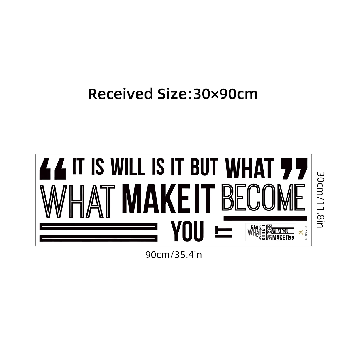عبارات ملهمة ملصقات الحائط ، "إنه ما هو عليه" النص ، غرفة الأطفال ، غرفة النوم ، غرفة المعيشة ، ديكور المكتب ، غرفة الدراسة