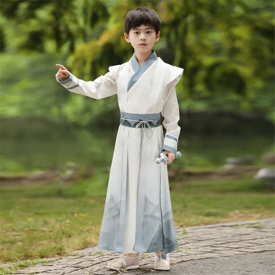 

Baby Hanfu Dress Boy Set Traditional Chinese Costume Cosplay Children Ancient Stage Outfit Girl Suit Kids Clothes Vestido Chino