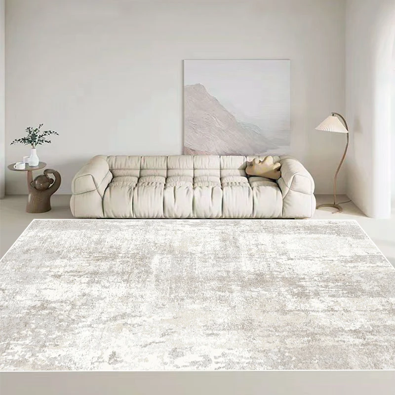 Light Luxury Home Carpets Living Room Decoration Grey Carpet Hall Simple Style Floor Mat Bedroom Bedside Large Rugs Washable