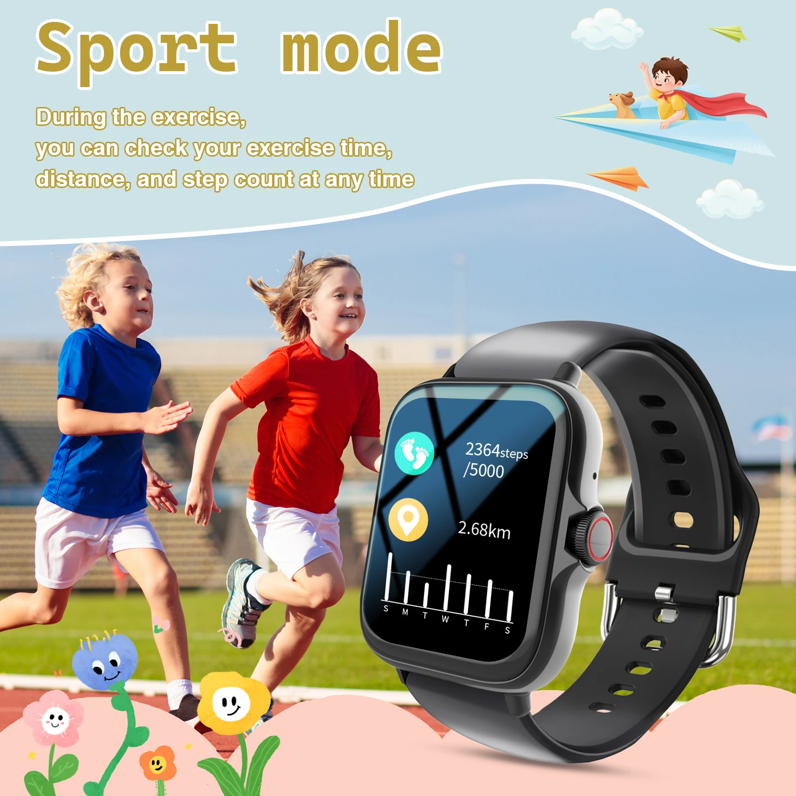 New Smartwatch 1.83-inch Wireless Call/Receive Multiple Sports Modes Weather Forecast Message Notification Multiple Sports Modes