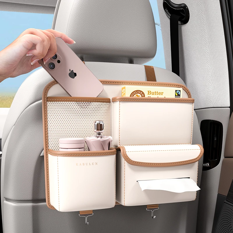 Car seat back storage bag Car seat back storage bag Car multi-function car interior tissue box Storage box originality