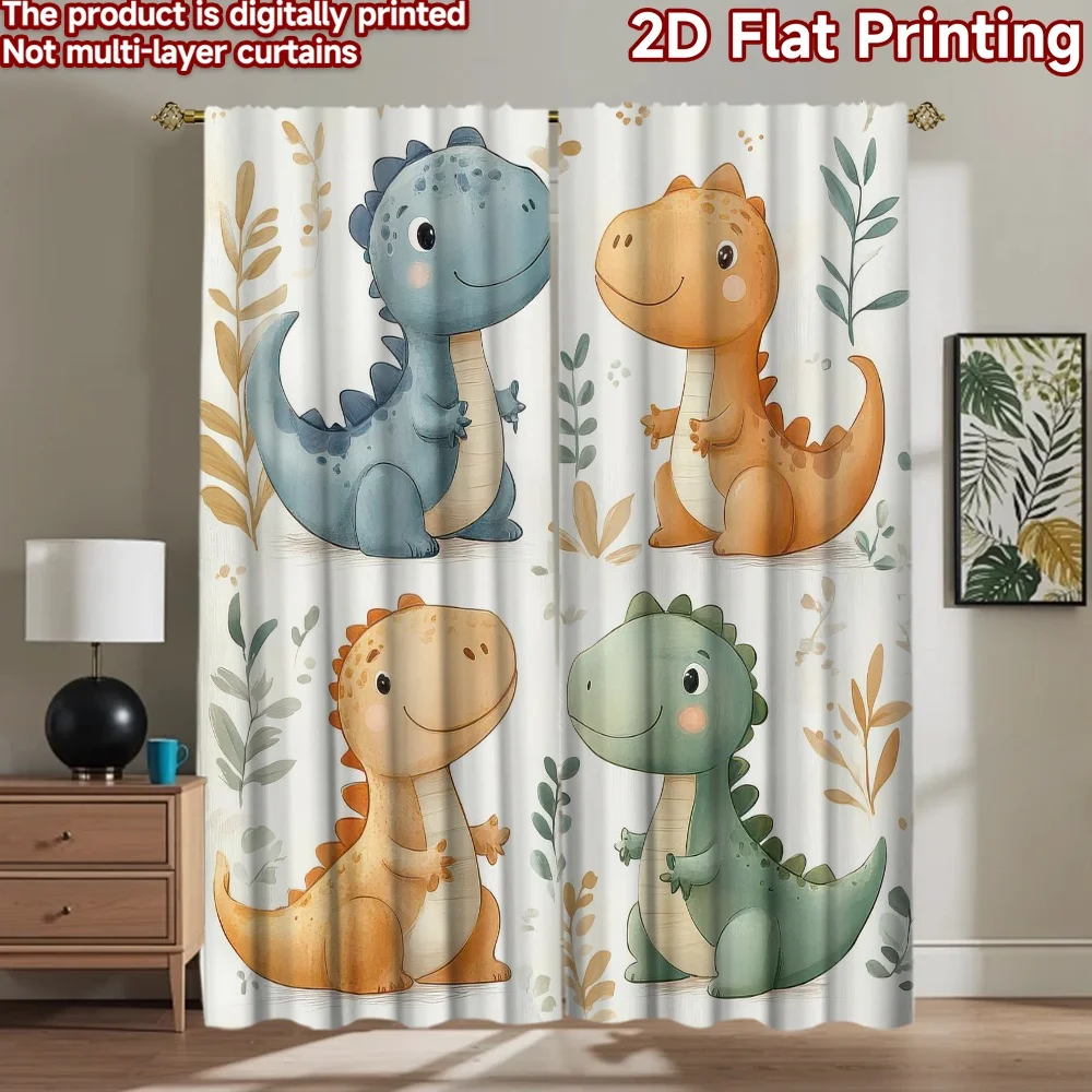 

1pc 2D flat Photography Backdrop Photography Banner Colorful Coon Dinosaurs 100% Polyester Festive Holiday Use for Holiday