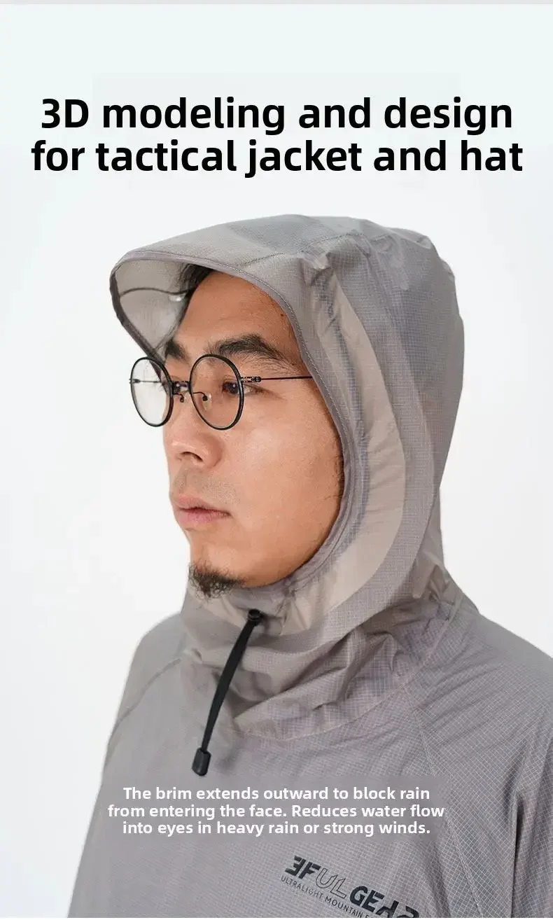 3F UL GEAR Spilt Rain Poncho Pants Ultraleichte Regenmäntel aus 15D-Nylon, wasserdicht, für Radfahren, Camping, Wandern – Detail 8