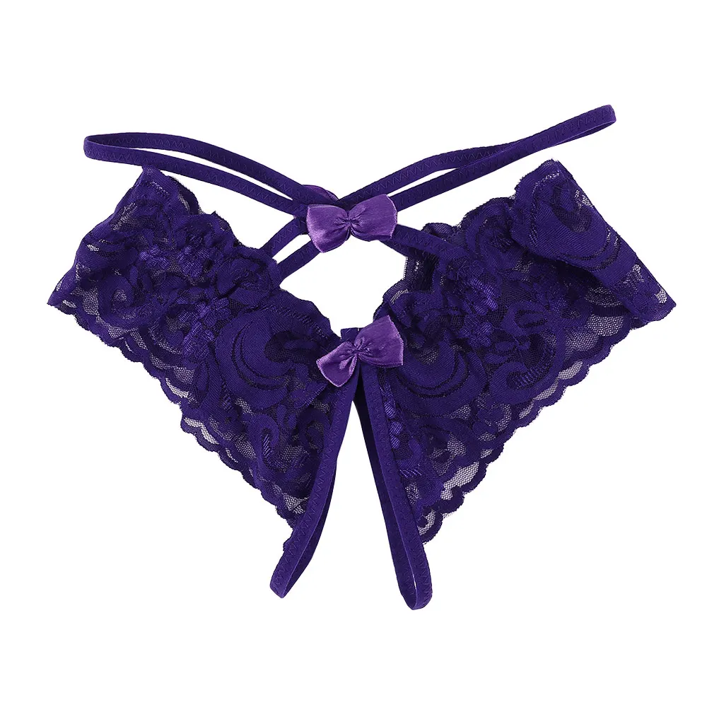 

Open Crotch Sexy Bows Erotic Lingerie Thongs Panties Underwear