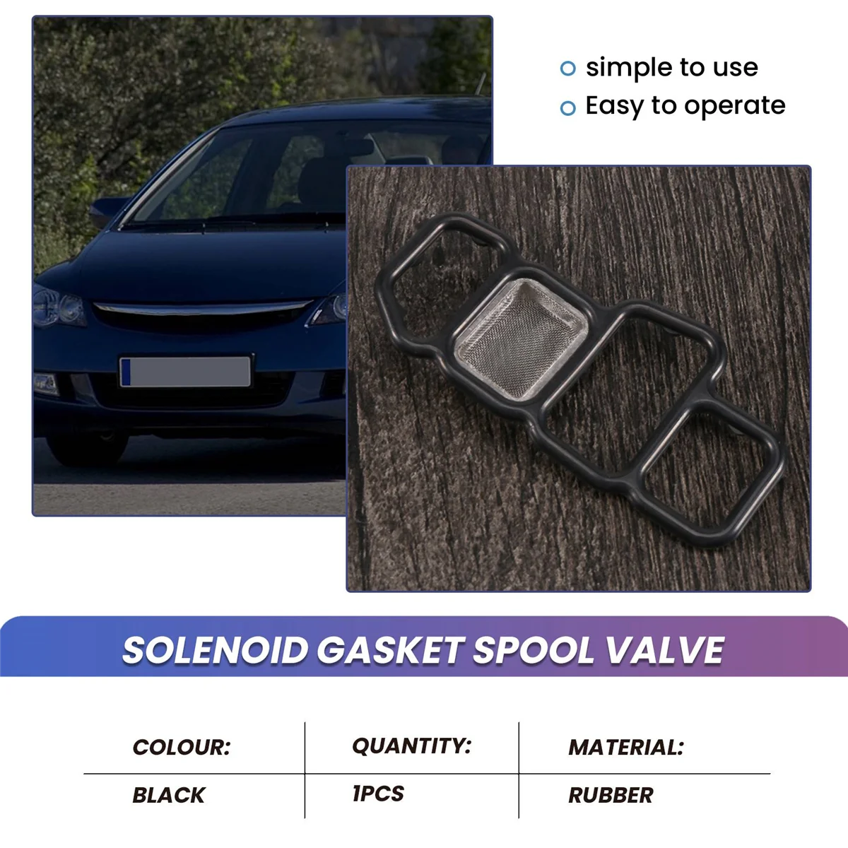 AT77 Solenoid Gasket Spool Valve Filter for Honda Civic VTEC 06-14 15826-RNA-A01