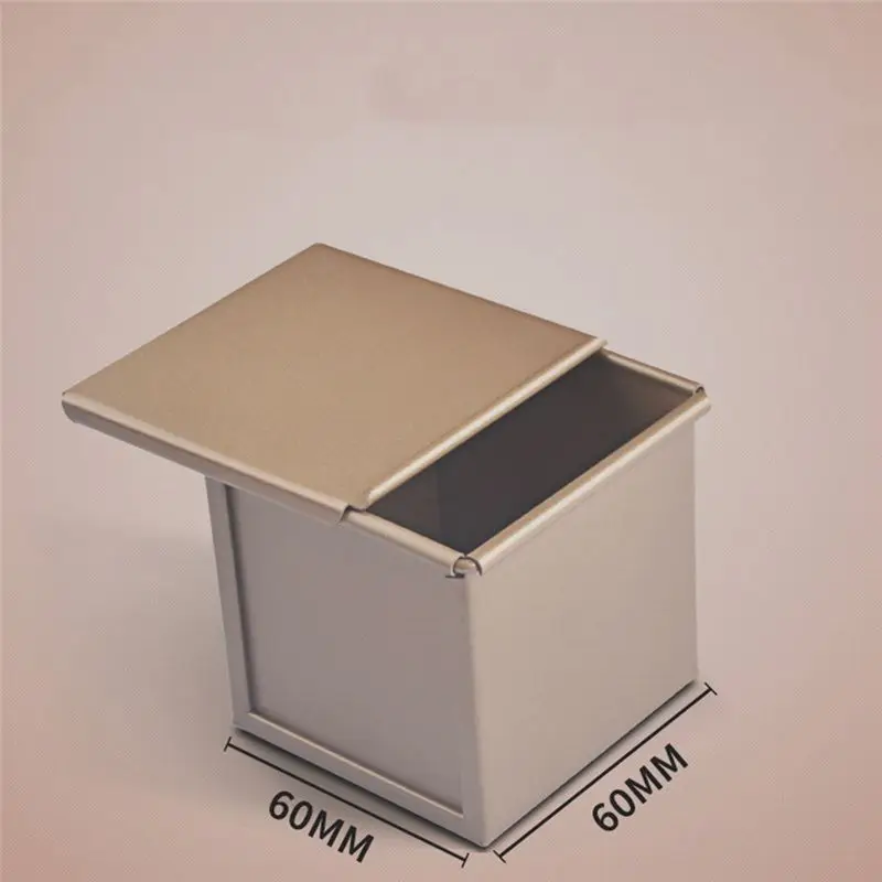 X10A Mini Loaf Pan with Lid, Dough Capacity Non-Stick Rectangle Flat Toast Box for Oven Baking