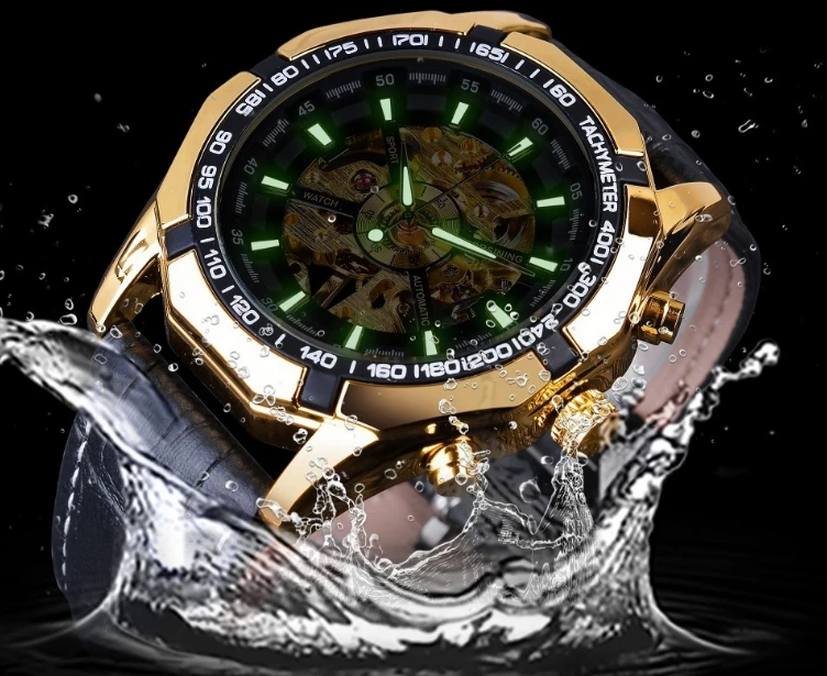 

Men's Business Leisure Watch Manual Mechanical Watch Breathable Leather Strap Night Light Waterproof Watch Leisure Men's Watch