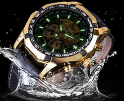 Men's Business Leisure Watch Manual Mechanical Watch Breathable Leather Strap Night Light Waterproof Watch Leisure Men's Watch