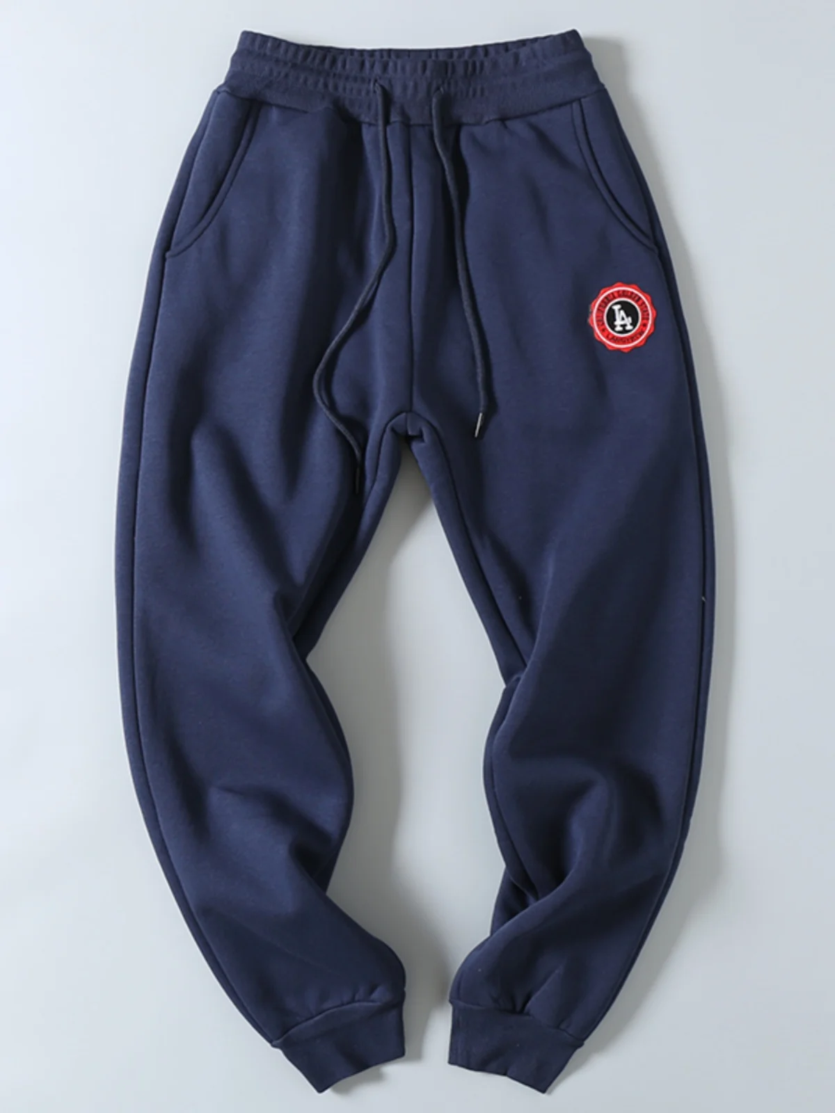 

Зимние новые повседневные брюки из овечьей шерсти для мужчин и женщин, спортивные штаны с манжетами, большие размеры, с вышивкой, очень теплые, длинные брюки