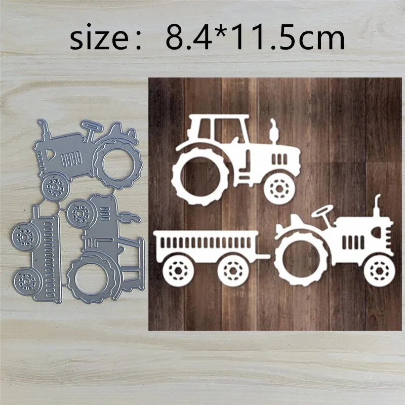 

New Tractor Car Metal Cut Dies Stencils for Scrapbooking Stamp/Photo Album Decorative Embossing DIY Paper Cards