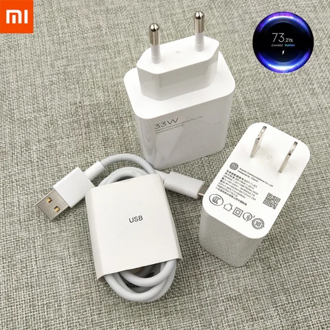 Зарядное устройство Xiaomi Poco X3 Pro, 33 Вт, оригинальное EU/US Turbo, быстрая зарядка 6A, USB C кабель для MI 10 10S 10T Pro Redmi K30 K40 Pro Note 10s