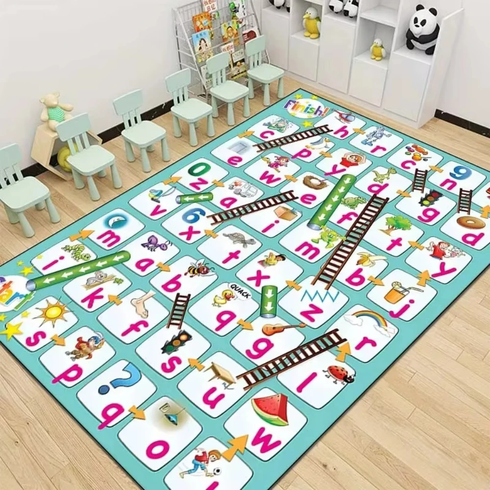 

Oversized Snakes Ladders Colorful Rug Carpet for Living Room Bedroom Decor Kids Room Area Nonslip Floor Mat Child Soft Play Mat