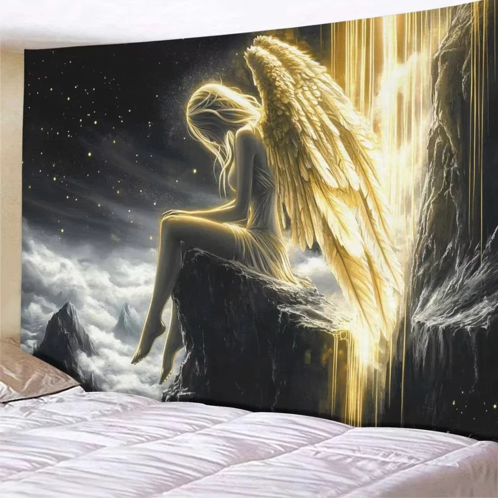 Nordic Mythology Angel Tapestry Style Light Luxury Bedroom Living Room Background Wall Decoration Tapestry
