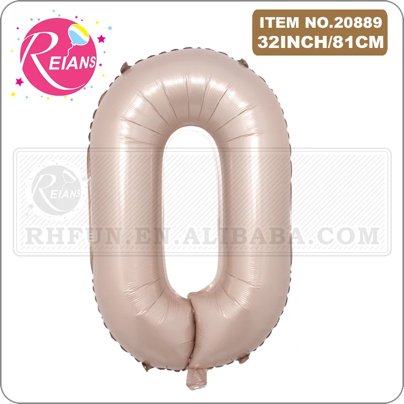 32 inch Matt Light Pink number balloons Foil Balloon Birthday Balloon Party Baloon 0 1 2 3 4 5 6 7 8 9 globos Balls decoration