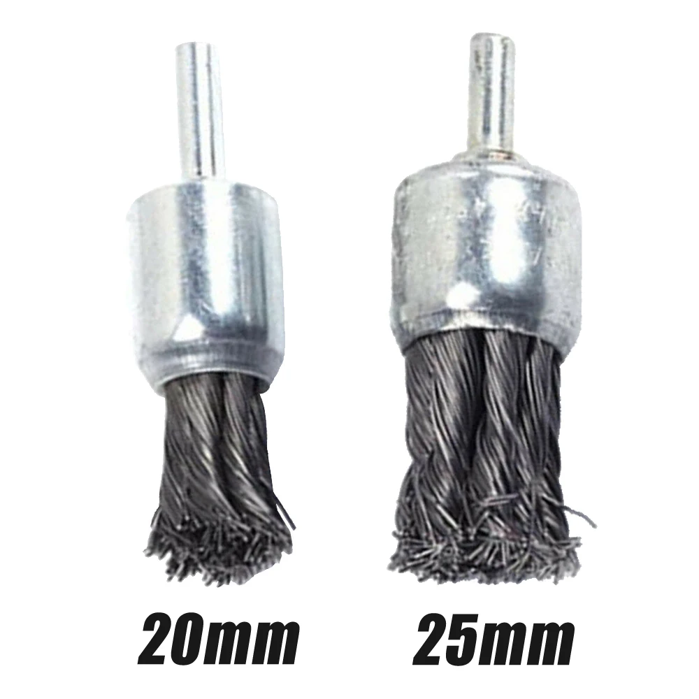 Imagem -02 - Escova de Roda de Arame de Moinho de Broca Elétrico Escovas de Polimento Ferramentas Rotativas Remoção de Ferrugem de Metal 20 mm 25 mm Aço Inoxidável