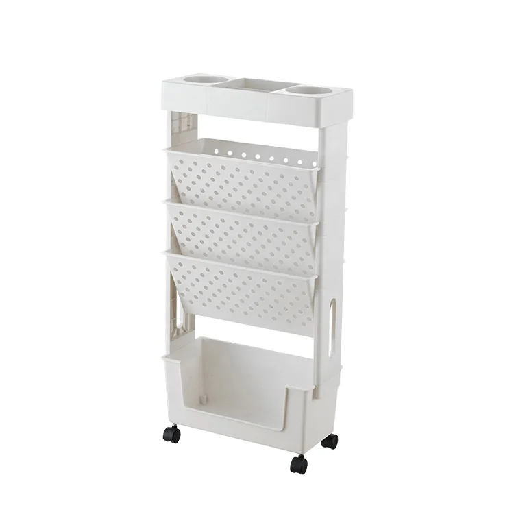 

Multi-layer Plastic Magazine Organizer Detachable Space-saving Storage Bookshelf Removable Books Storage Rack