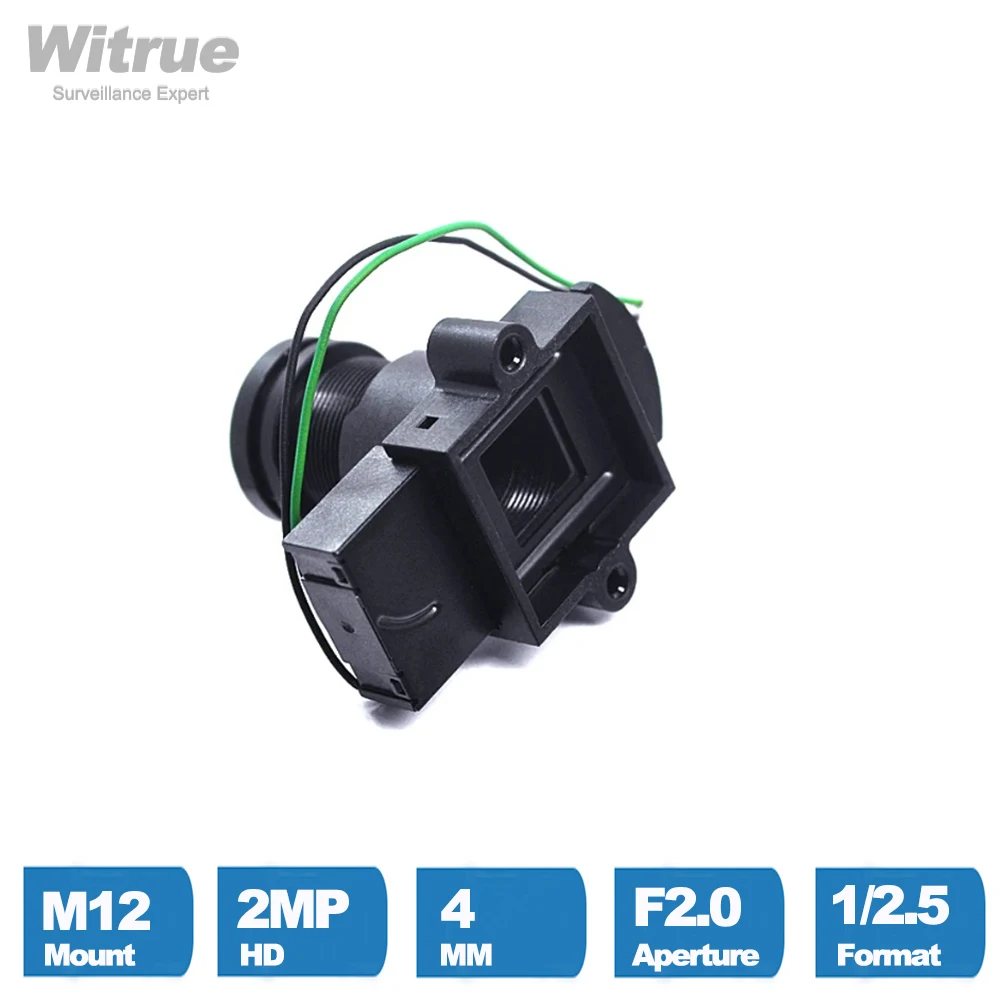 Witrue กล้องเลนส์กล้องวงจรปิด2MP 1080P 4มม.M12 Mount รูรับแสง F2.0พร้อม IR Cut สำหรับกล้องรักษาความปลอดภัยการเฝ้าระวัง