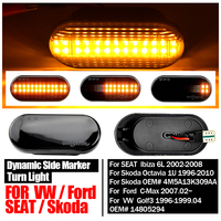 2PCS Led Dynamic Side Marker Turn Signal Light Sequential Blinker Light For VW Golf 3 4 MK3 MK4 Passat 3BG Polo 6N 9N Bora Vento