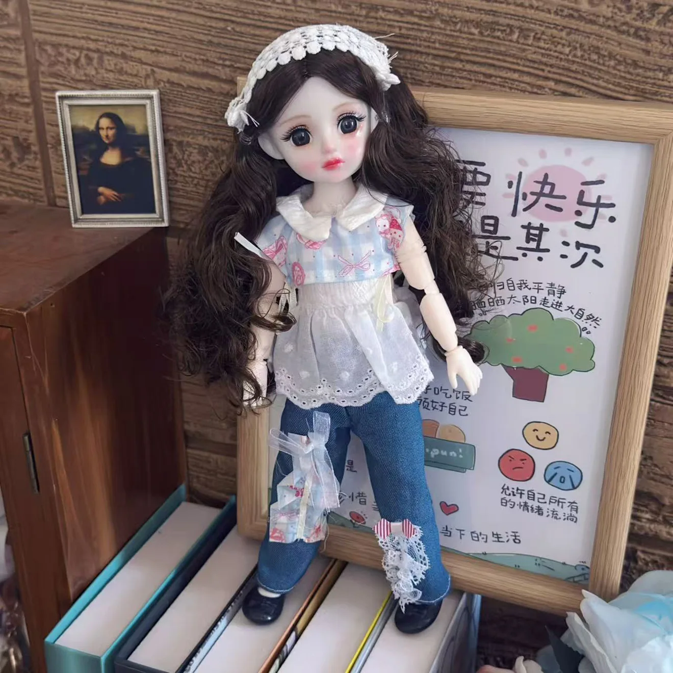 30cm Cute Lolita Girl Princess Doll 1/6 BJD Doll Joints Movable Fashion Cartoon Clothes Set DIY Dress Up Play House Toy Gifts