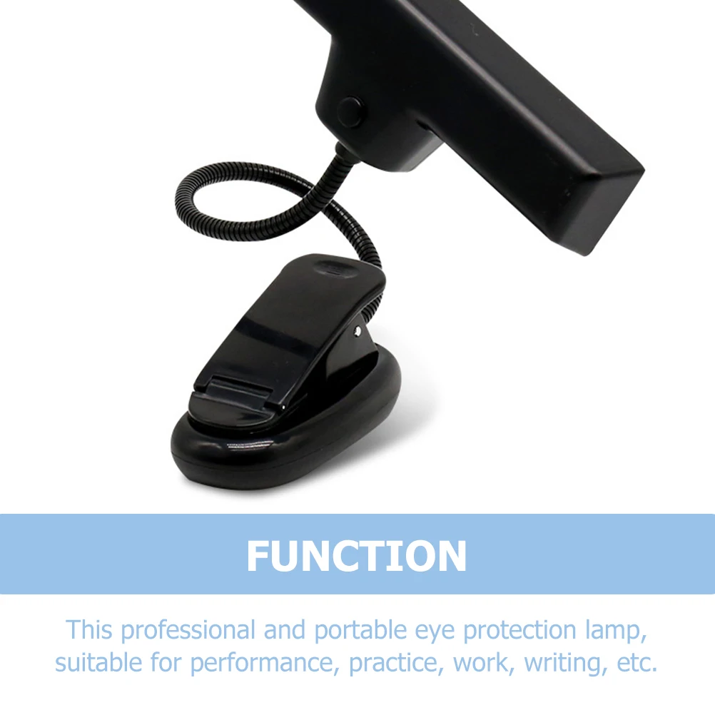 

Music Stand Light Bedside Clip Lamp Studying Night Reading LED Table Practical Score Abs Eye Protection Student