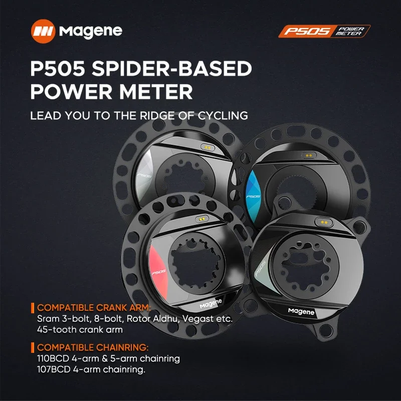 Magene P505 Power Meter Spider-Based Road MTB Bike For SRAM Bicycle Crank Chainring Shimano R6800/R8000