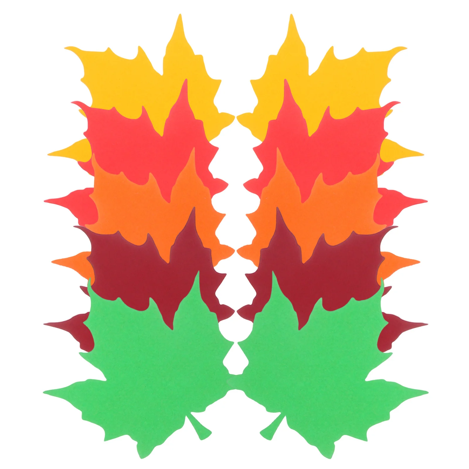 

50Pcs Fall Leaf Paper Cutouts Decorative Wall Cutouts for Thanksgiving Autumn Party DIY Maple Leaves Bulletin Board Decor