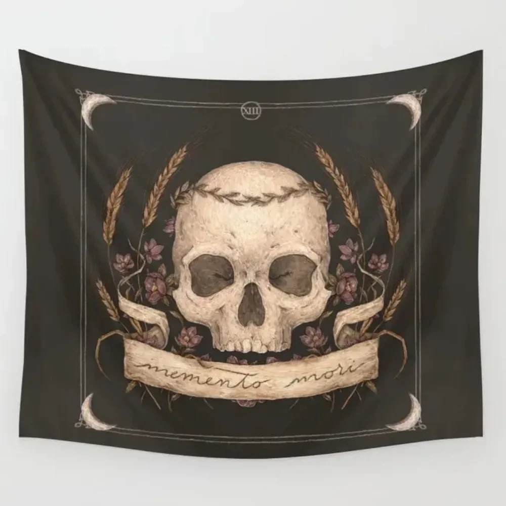 Memento Mori Tapestry Wall Hanging Beach Throw Rug Blanket Camping Tent Travel Sleeping Pad Tapestry