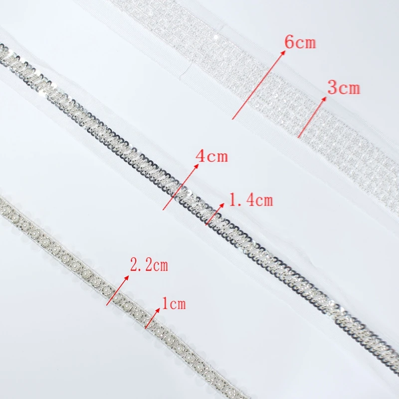 유행 자수 구슬 레이스 리본 장식 튜브 구슬 바느질 재료, 진주 리본 의류 공예, DIY 액세서리