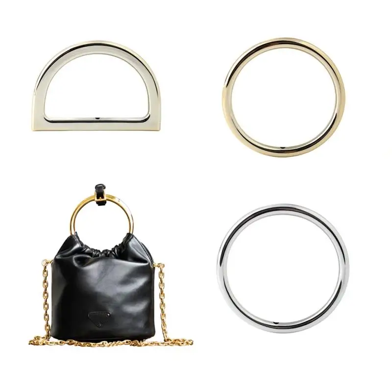 

D-Shaped Circle Handle For Bag Handbag Acrylic Decorate Handles DIY Luggage Parts Handle Frame Handbag Hardware Accessories