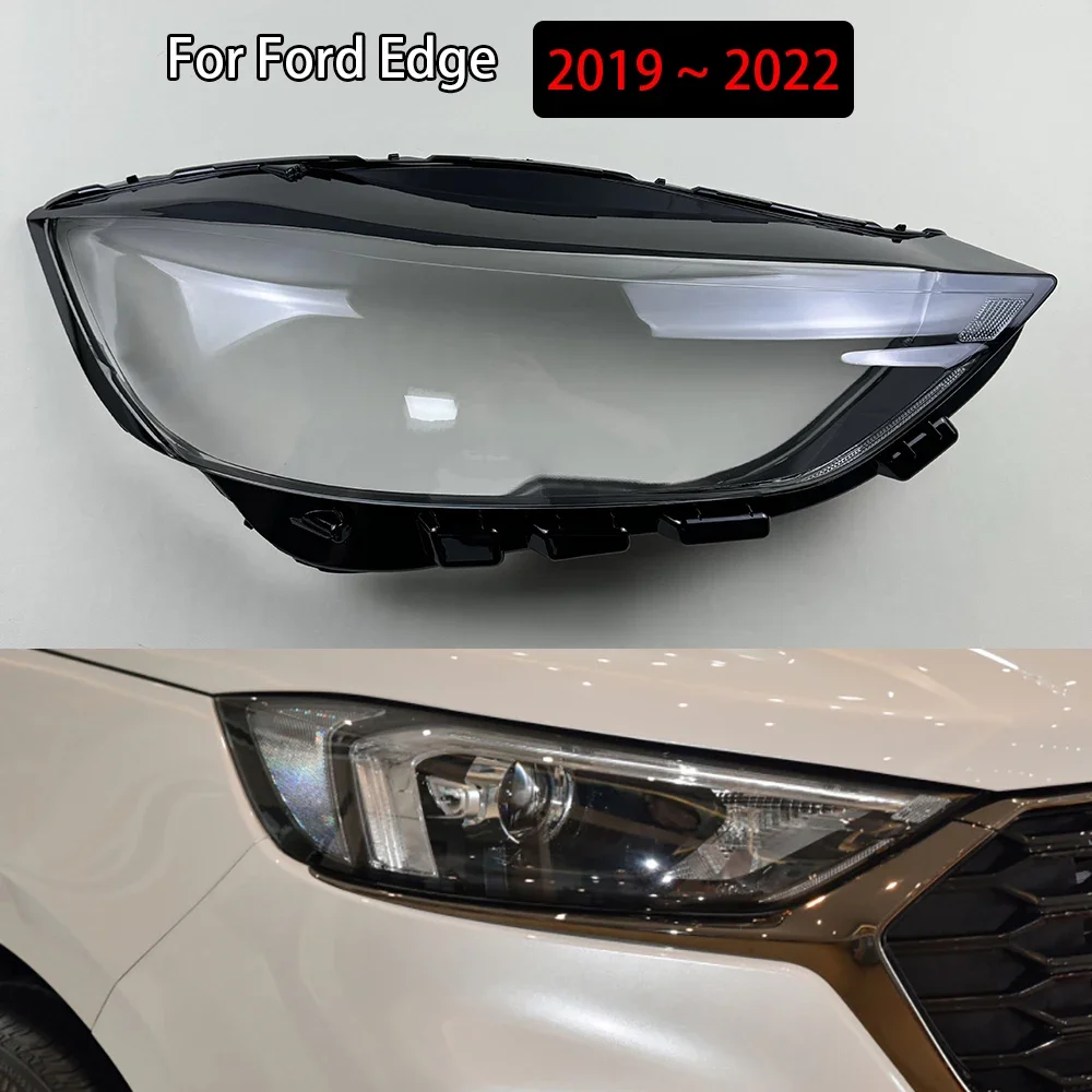 

For Ford Edge 2019 2020 2021 2022 Car Headlight Transparent Cover Headlight Lens Glass Lampshade Shell Cover Car Accessories
