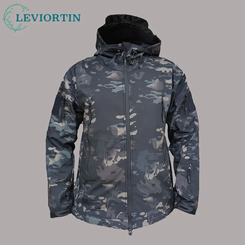 Winter Autumn Men Fleece Military Tactical Jacket Waterproof Suit Outdoor Fishing Hiking Camping Tracksuits Coat Thermal