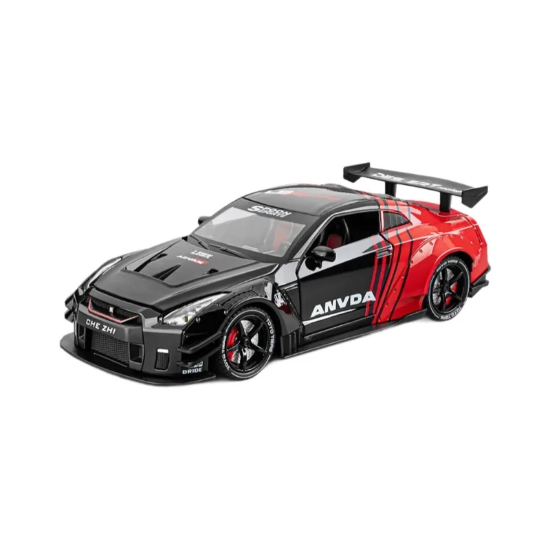 

1:24 Scale GTR R34 Supercar Alloy Metal Diecast Car Model Sound & Light Collection of Hobby Models Trendy Ornament Gift