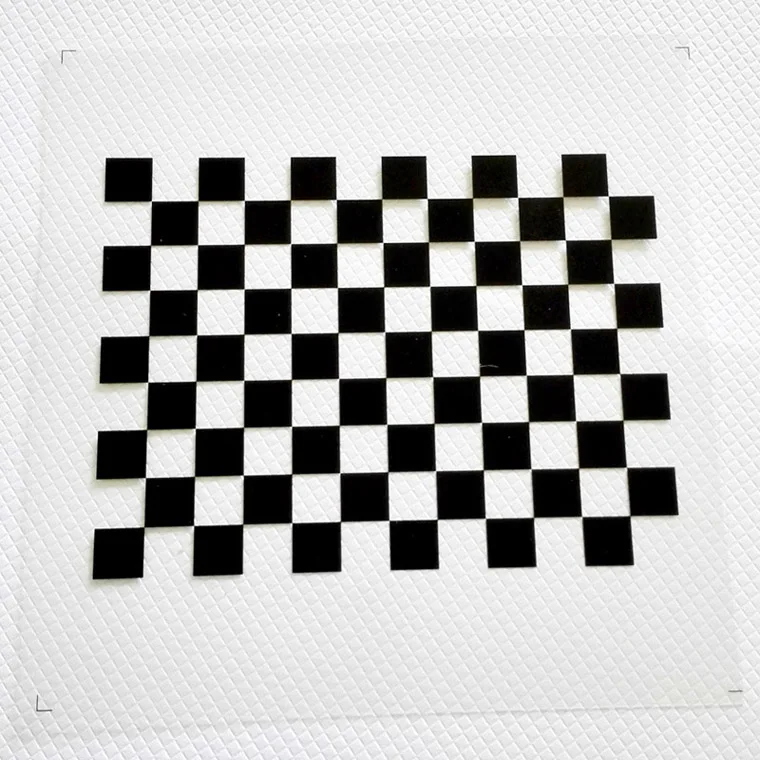 Calibration Board, Checkerboard, Optical Calibration Board, 12X9 Machine Vision Grid Series, Phenanthrene Division Plank.