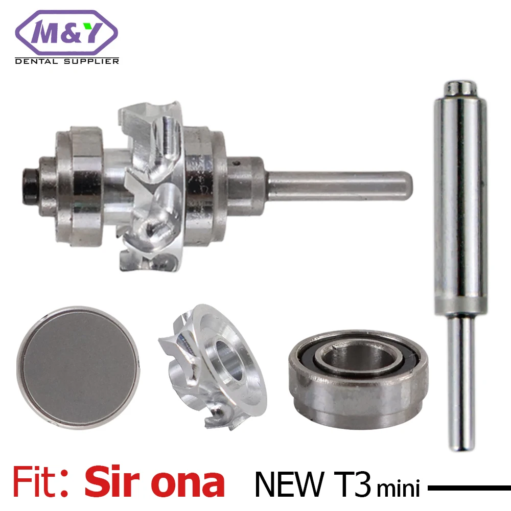 

Dental handpiece Air turbine Cartridge Rotors Ceramic Bearing Impeller Cap Cover Shaft Spindle For Sirona NEW T3 MINI