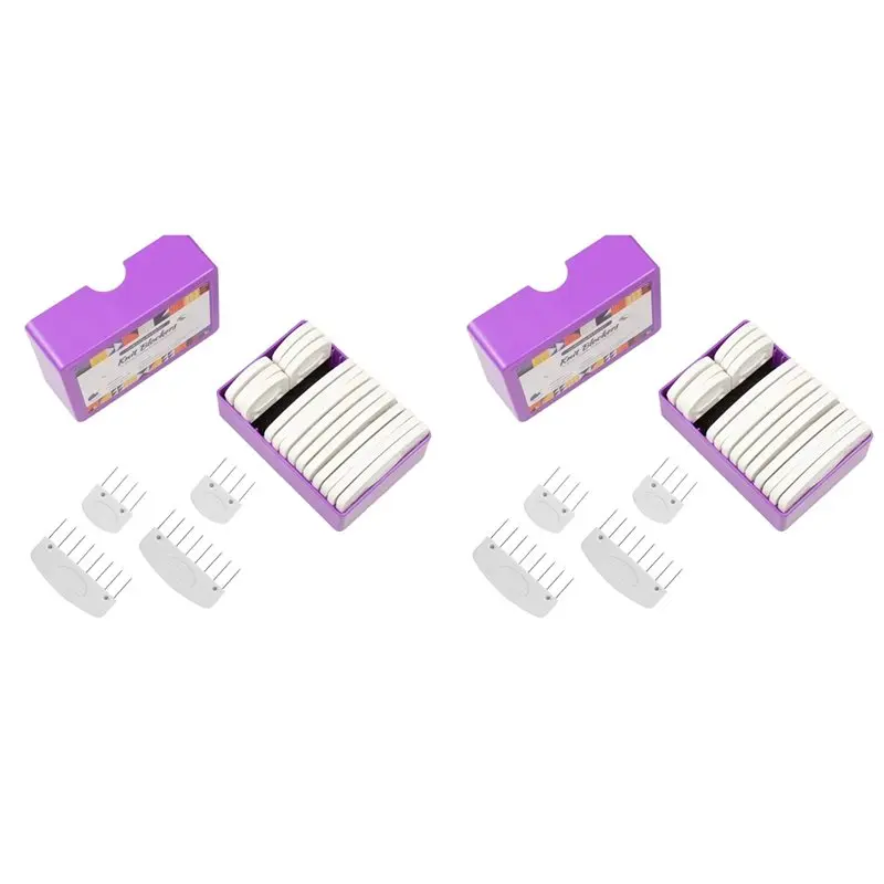 

BHBD-40Pcs Knit Blockers Set Stainless Steel Knitting Blocking Combs And Pin With 2 Sizes For DIY Knit Crocheting Supplies
