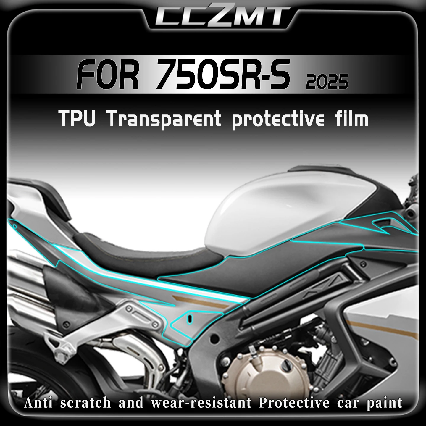 

Для CFMOTO 750SR-S 2025: Невидимая защитная пленка для мотоцикла, наклейка на топливный бак, устойчивая к царапинам, аксессуары для модификации